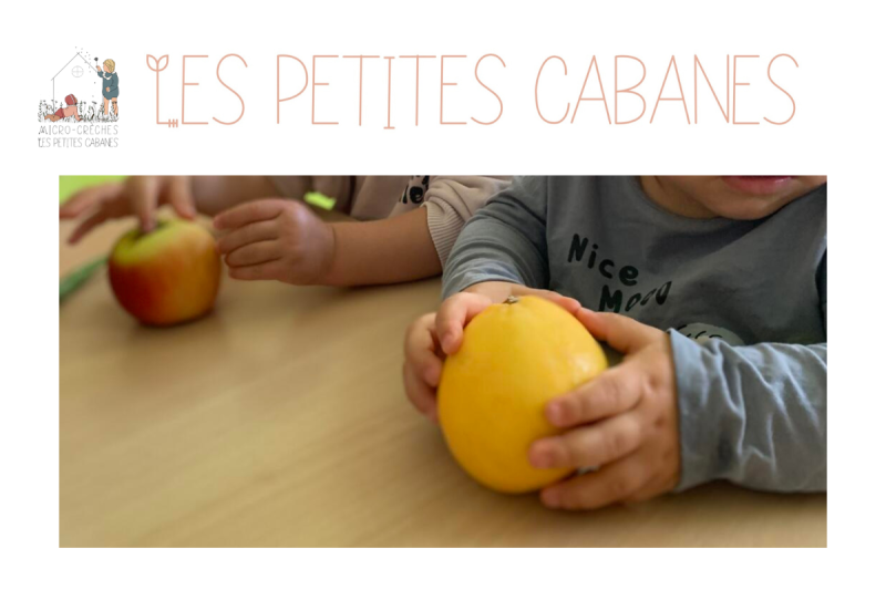 Manipulation fruit et légume en crèche